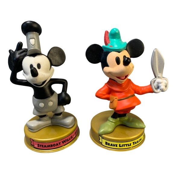 Vintage Disney 100 Years Of Magic Mickey Mouse Figurines Set: Brave Little Tailo - Picture 1 of 9